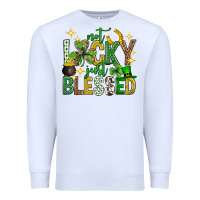 White Not lucky just blessed st. patricks day Premium Sweatshirt - Neo Western