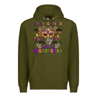 Army Green i'm dead inside but it's mardi gras Premium Hoodie - Jasminsmagicworld