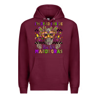 Burgundy i'm dead inside but it's mardi gras Premium Hoodie - Jasminsmagicworld
