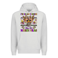 Dove Grey i'm dead inside but it's mardi gras Premium Hoodie - Jasminsmagicworld