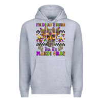 Heather Grey i'm dead inside but it's mardi gras Premium Hoodie - Jasminsmagicworld