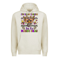 Oatmeal Heather i'm dead inside but it's mardi gras Premium Hoodie - Jasminsmagicworld
