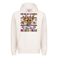 Pale Pink i'm dead inside but it's mardi gras Premium Hoodie - Jasminsmagicworld