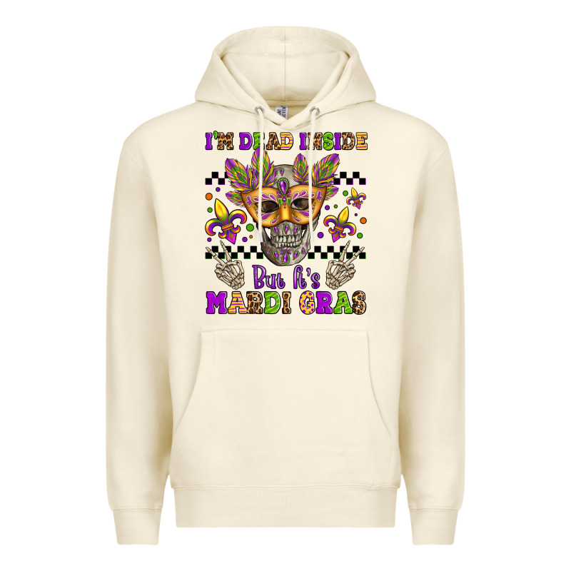 I'm Dead Inside But It's Mardi Gras Premium Hoodie by Jasminsmagicworld | Teevron