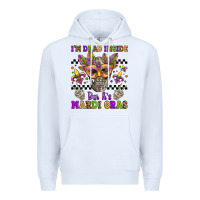 White i'm dead inside but it's mardi gras Premium Hoodie - Jasminsmagicworld