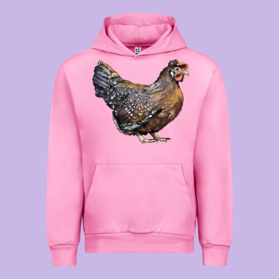 Cream Legbar Chicken Urban Hoodie Designed By Lillyallendesigns