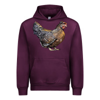 Mauve Wine Cream Legbar Chicken Urban Hoodie - LillyAllenDesigns