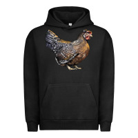 Pigment Black Cream Legbar Chicken Urban Hoodie - LillyAllenDesigns