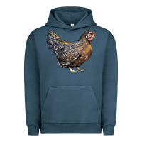 Pigment Midnight Navy Cream Legbar Chicken Urban Hoodie - LillyAllenDesigns