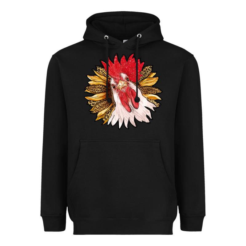 Sunflower With Rooster Heavyweight Hoodie by RanaPortraitStore | Teevron