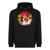 Black sunflower with rooster Heavyweight Hoodie - RanaPortraitStore