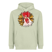 Matcha sunflower with rooster Heavyweight Hoodie - RanaPortraitStore