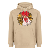 Mushroom sunflower with rooster Heavyweight Hoodie - RanaPortraitStore