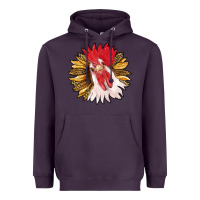 Plum sunflower with rooster Heavyweight Hoodie - RanaPortraitStore