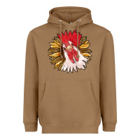 Toasted Coconut sunflower with rooster Heavyweight Hoodie - RanaPortraitStore
