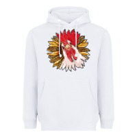 White sunflower with rooster Heavyweight Hoodie - RanaPortraitStore