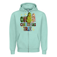 Seafoam Oh Christmas tree Christmas cake Zipper Hoodie - RanaPortraitStore