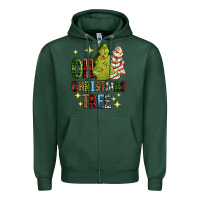 Sports Green Oh Christmas tree Christmas cake Zipper Hoodie - RanaPortraitStore