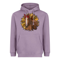 Lavender sunflower with horse Heavyweight Hoodie - RanaPortraitStore
