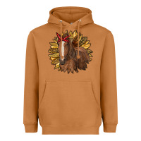 Meerkat sunflower with horse Heavyweight Hoodie - RanaPortraitStore
