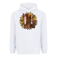 White sunflower with horse Heavyweight Hoodie - RanaPortraitStore