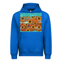 Cobalt turquoise leopard distressed serape background tumbler Urban Hoodie - Jasminsmagicworld