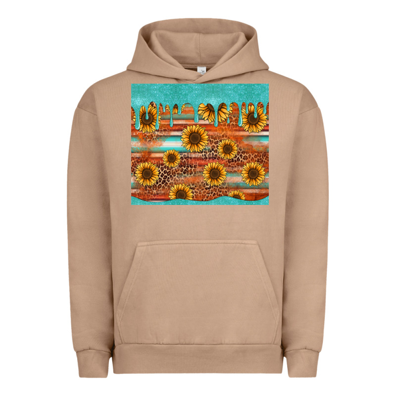 Turquoise Leopard Distressed Serape Background Tumbler Urban Hoodie by Jasminsmagicworld | Teevron