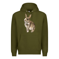 Army Green Rabbit Premium Hoodie - LillyAllenDesigns