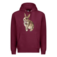 Burgundy Rabbit Premium Hoodie - LillyAllenDesigns