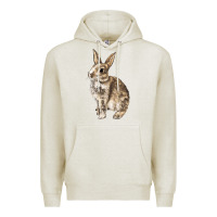 Oatmeal Heather Rabbit Premium Hoodie - LillyAllenDesigns