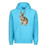 Ocean Blue Rabbit Premium Hoodie - LillyAllenDesigns