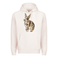 Pale Pink Rabbit Premium Hoodie - LillyAllenDesigns