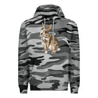 Slate Camo Rabbit Premium Hoodie - LillyAllenDesigns