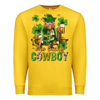 Lemon One lucky cowboy with st. patricks elf Premium Sweatshirt - Neo Western