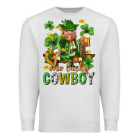 Oatmeal Heather One lucky cowboy with st. patricks elf Premium Sweatshirt - Neo Western
