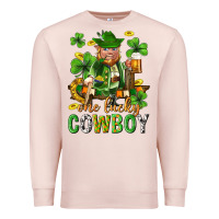 Pale Pink One lucky cowboy with st. patricks elf Premium Sweatshirt - Neo Western