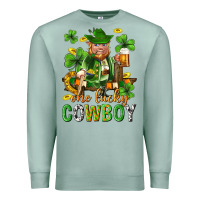 Seafoam One lucky cowboy with st. patricks elf Premium Sweatshirt - Neo Western