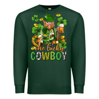 Sports Green One lucky cowboy with st. patricks elf Premium Sweatshirt - Neo Western