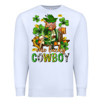 White One lucky cowboy with st. patricks elf Premium Sweatshirt - Neo Western