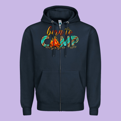 Zipper Hoodie born to camp