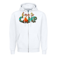 White born to camp Zipper Hoodie - texasbilliewilder