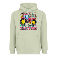 Matcha just a girl who loves tractors Heavyweight Hoodie - Zillion Design Studio
