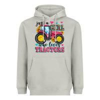 Moon Dust just a girl who loves tractors Heavyweight Hoodie - Zillion Design Studio