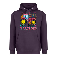 Plum just a girl who loves tractors Heavyweight Hoodie - Zillion Design Studio