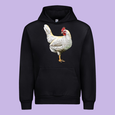 Leghorn Chicken Urban Hoodie Designed By Lillyallendesigns