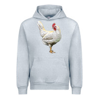 Heather Grey leghorn chicken Urban Hoodie - LillyAllenDesigns