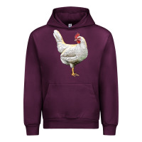 Mauve Wine leghorn chicken Urban Hoodie - LillyAllenDesigns