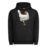 Pigment Black leghorn chicken Urban Hoodie - LillyAllenDesigns
