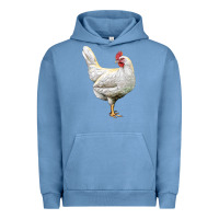 Pigment Pebble Blue leghorn chicken Urban Hoodie - LillyAllenDesigns