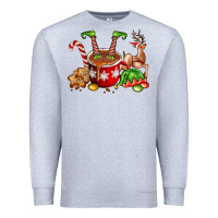 Heather Grey chocolate elf Premium Sweatshirt - FaDigitalArtStudio